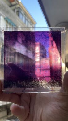 DIY DSSC with cyanotype pattern made by Shih Wei Chieh.