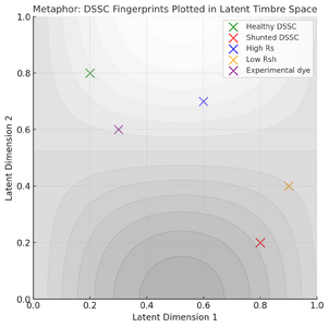 A simple sound map diagram of I-V datas and RAVE latent space.